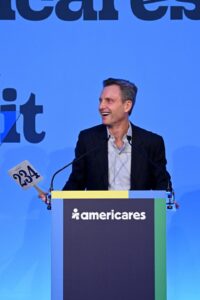 Tony Goldwyn speaks onstage during the 2025 Americares Airlift Benefit at Pier Sixty at Chelsea Piers on April 04, 2025 in New York City. (Photo by Bryan Bedder/Getty Images for Americares)
